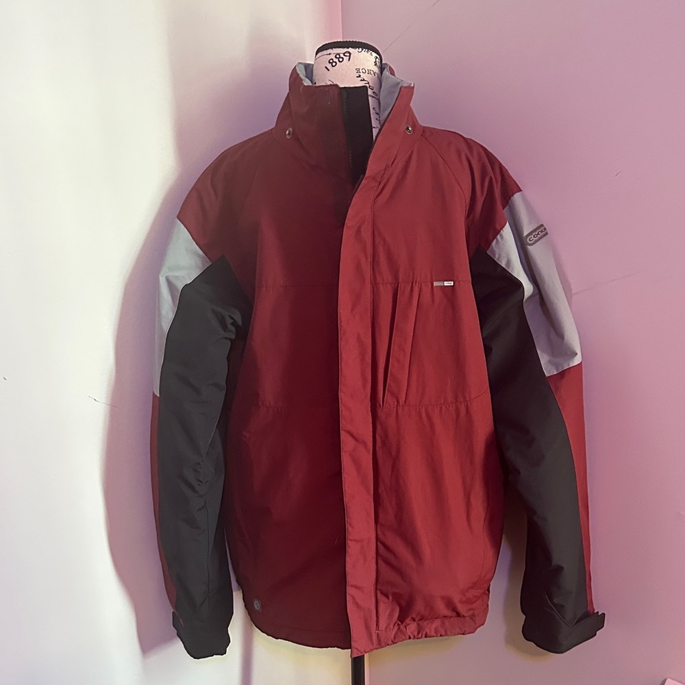 Columbia Men's Red and Black Ski Jacket